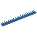 Finder Copper Jumper Link Busbar, Plastic, 93 Series, 6.2 mm Pitch, 6A Current Rating, Blue, Model 093.20