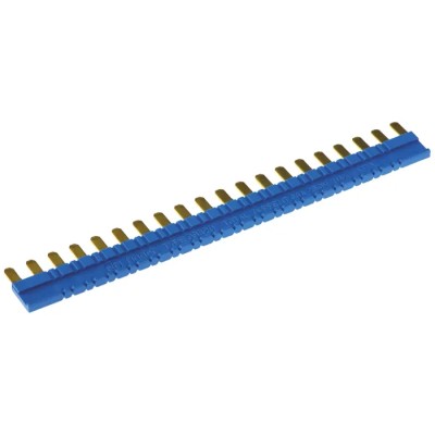Finder Copper Jumper Link Busbar, Plastic, 93 Series, 6.2 mm Pitch, 6A Current Rating, Blue, Model 093.20