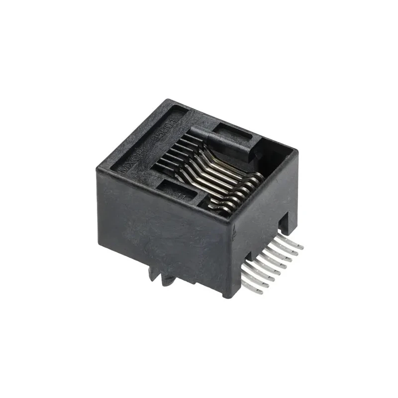 Molex RJ45 Connector Female Surface Mount Cat3 Unshielded Right Angle 1 Port 8 Way 