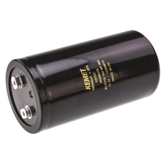KEMET Aluminium Electrolytic Capacitor 0.1F 63V DC Screw Mount Cylindrical Can ALS31A104NP063