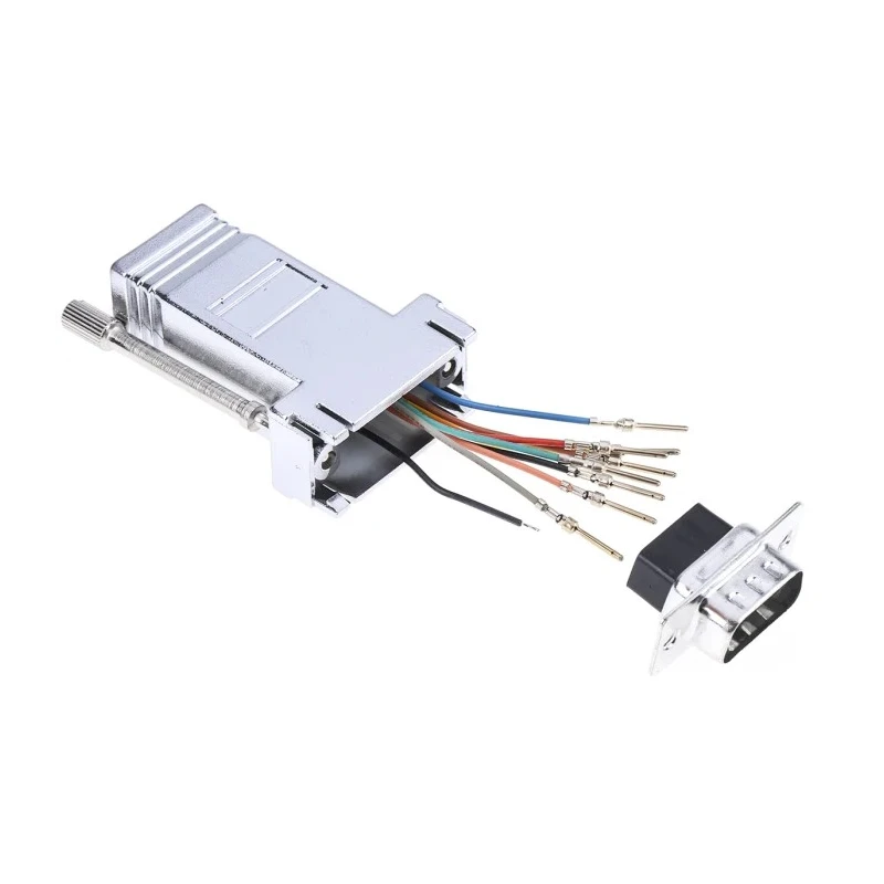 RS PRO 9-Way D-Sub to RJ45 Female Shielded Adapter 49.5mm Length RJ45