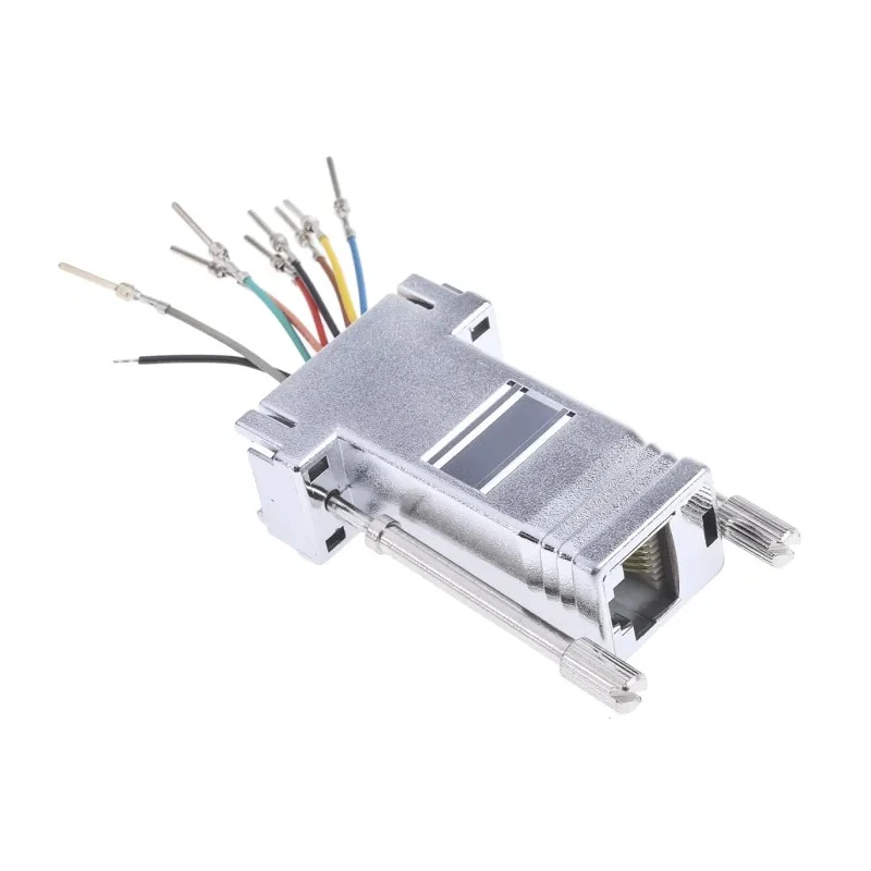 RS PRO 9-Way D-Sub to RJ45 Female Shielded Adapter 49.5mm Length RJ45