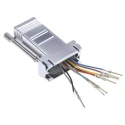 RS PRO 9-Way D-Sub to RJ45 Female Shielded Adapter 49.5mm Length RJ45