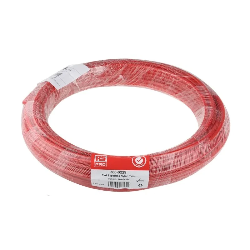 RS PRO Compressed Air Pipe Red Nylon 6 mm 30 m 14.5 bar Maximum Pressure NMSF Series 386-6229
