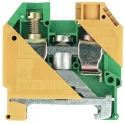 RS PRO 2-Way DIN Rail Earth Terminal Block, 16mm² Cable CSA, 14 to 4 AWG Wire, Screw Termination, Nylon Housing 384-7032