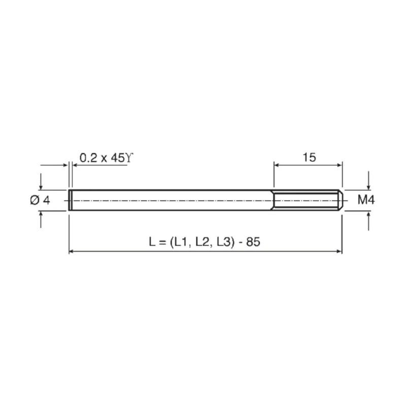 Vega Stainless Steel Electrode Accessory for Vegetation Level Switch CON 66 ST ST ROD
