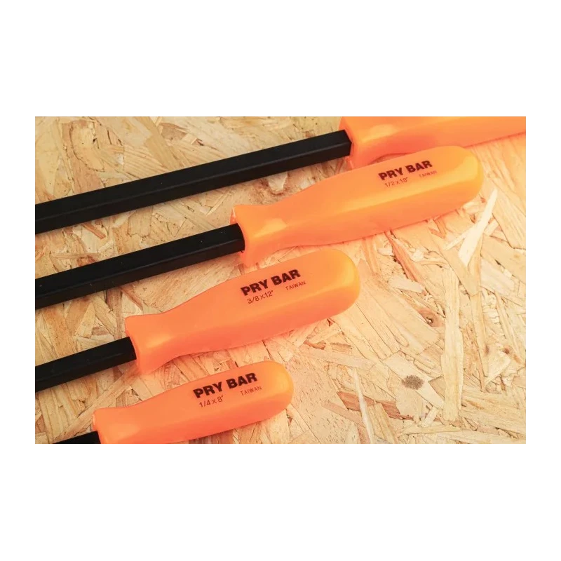 RS PRO Crow Bar Set Steel Chrome Vanadium Hardened Pry Bars 4 Pieces 388-3612