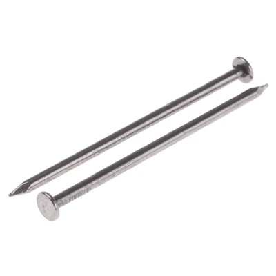 RS PRO Bright Steel Round Head Nail Flat Round Head 65 mm Length 2.65 mm Diameter 500 g Bag 384-9959