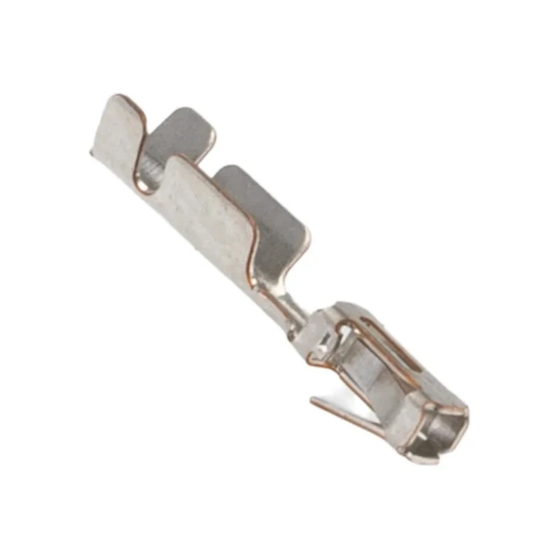 TE Connectivity AMPMODU MOD IV Series Female Crimp Terminal, 4.4A Current, Tin Plating, Phosphor Bronze Material 1-141708-1