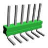 TE Connectivity AMPMODU MOD II Series Right Angle Through Hole Pin Header 6 Contacts 2.54 mm Pitch 1 Row 825437-6