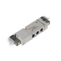 SMC Pneumatic Solenoid Valve - Pilot G 1/8, 5/3 Function, 24V DC, Die Cast Aluminium SYJ7000