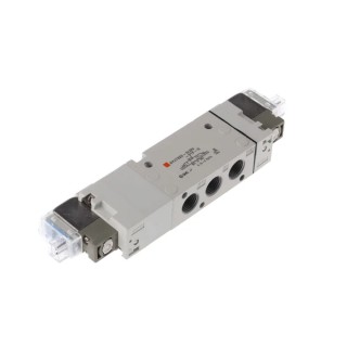 SMC Pneumatic Solenoid Valve - Pilot G 1/8, 5/3 Function, 24V DC, Die Cast Aluminium SYJ7000