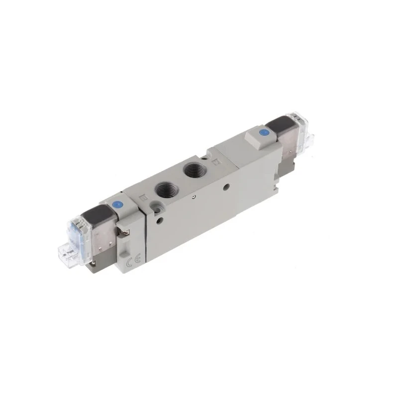 SMC Pneumatic Solenoid Valve - Pilot G 1/8, 5/3 Function, 24V DC, Die Cast Aluminium SYJ7000