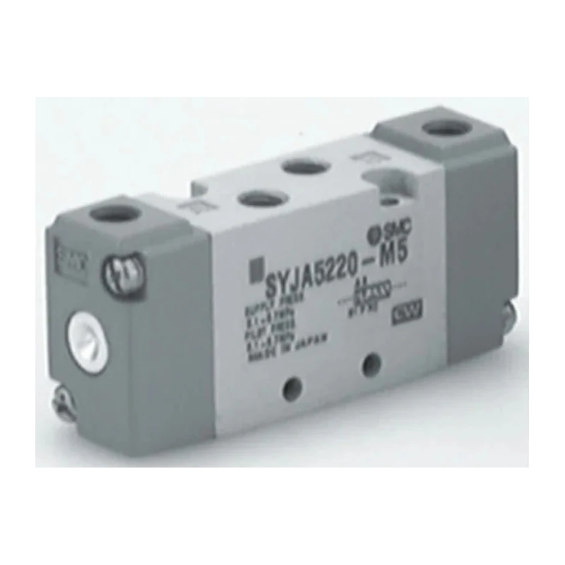 SMC Pneumatic Solenoid Valve Pilot Metric M5 5 Ports Die Cast Aluminium SYJ5000 