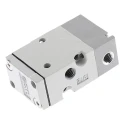 SMC Pneumatic Control Valve Pilot/Spring Actuation 3 Ports Push-in M5 Metric Connection Aluminium Body 3/2 Function SYJ500