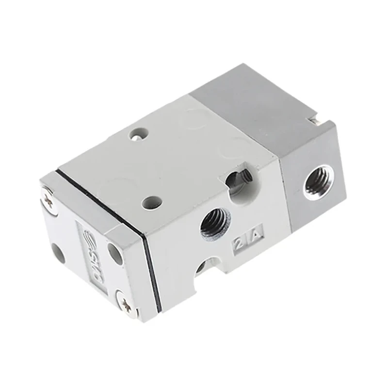 SMC Pneumatic Control Valve Pilot/Spring Actuation 3 Ports Push-in M5 Metric Connection Aluminium Body 3/2 Function SYJ500