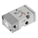 SMC Pneumatic Control Valve Pilot/Spring Actuation 3 Ports Push-in M5 Metric Connection Aluminium Body 3/2 Function SYJ500