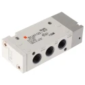 SMC Pneumatic Control Valve 5/2 Function Pilot/Spring Actuation G 1/8 Port 0.15-0.7 MPa 626 L/min Die Cast Aluminium SYJA7000