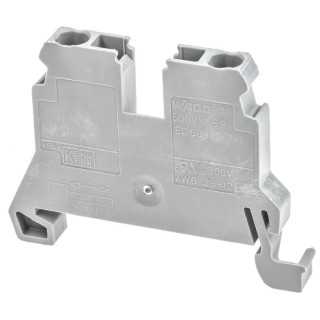 WAGO 870 Series DIN Rail Terminal Block Grey, 2.5mm² Cable CSA, 1-Level, Cage Clamp, 500V, 24A 870-901