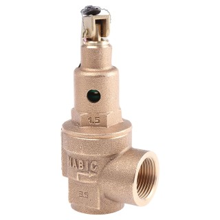 Nabic Valve Safety Products Pressure Relief Valve Bronze Body 3/4 in BSP Female Threaded Connections 2.5 N-542-020 2.5 BAR