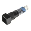 Idec Illuminated Miniature Push Button Switch, Latching, Panel Mount, 8 mm Cutout, SPDT, IP40, 24 V DC 125 V AC AL8Q-A100