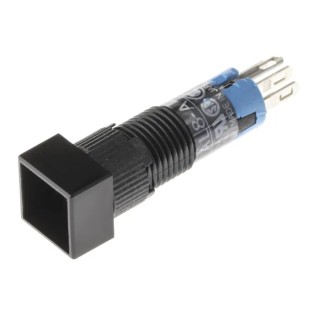Idec Illuminated Miniature Push Button Switch, Latching, Panel Mount, 8 mm Cutout, SPDT, IP40, 24 V DC 125 V AC AL8Q-A100