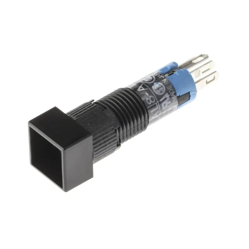 Idec Illuminated Miniature Push Button Switch, Latching, Panel Mount, 8 mm Cutout, SPDT, IP40, 24 V DC 125 V AC AL8Q-A100
