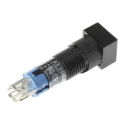 Idec Illuminated Miniature Push Button Switch, Latching, Panel Mount, 8 mm Cutout, SPDT, IP40, 24 V DC 125 V AC AL8Q-A100