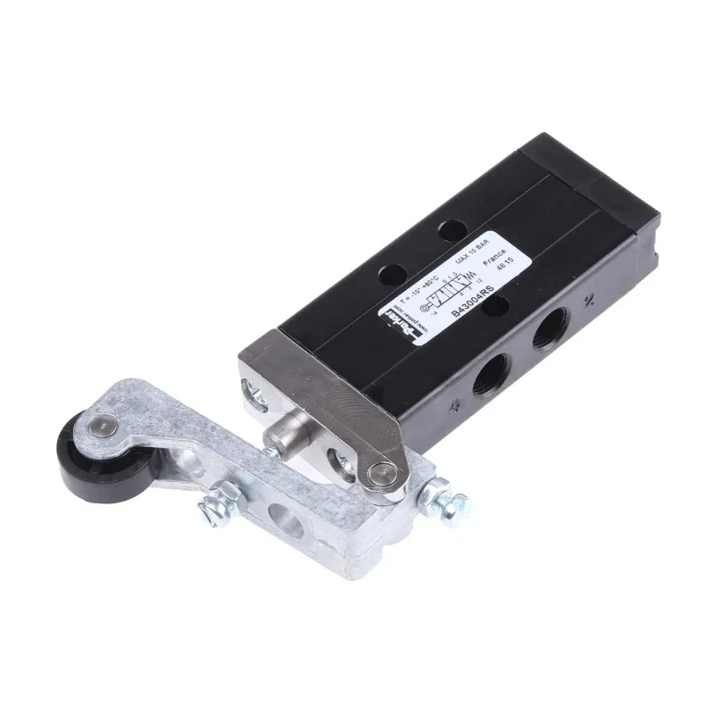 Parker Roller Pneumatic Manual Control Valve B43 Series G 1/8 Port Size, 5/2 Valve Function, Die Cast Zinc Body, 8 B43004RS
