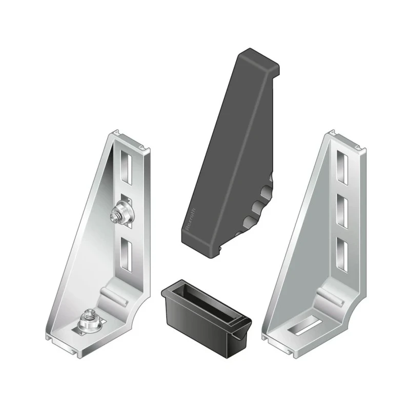 Bosch Rexroth Aluminium Foundation Bracket Connecting Component for Strut Profile 30 mm Groove Size 8 mm Model 3842523587