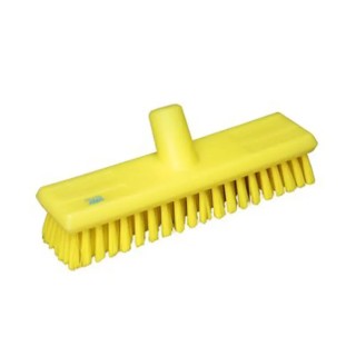 Vikan Hard Bristle Scrubbing Brush Yellow 24 mm Bristle Length Polyethylene Terephthalate Bristle Material 70416