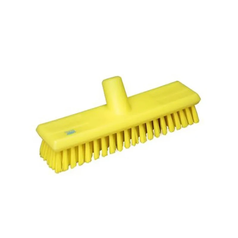 Vikan Hard Bristle Scrubbing Brush Yellow 24 mm Bristle Length Polyethylene Terephthalate Bristle Material 70416