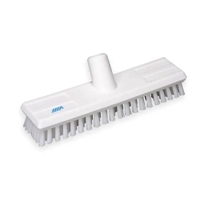 Vikan Hard Bristle Deck Scrubbing Brush, White Polyethylene Terephthalate Bristles 24mm Length 70415