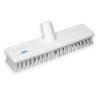 Vikan Hard Bristle Deck Scrubbing Brush, White Polyethylene Terephthalate Bristles 24mm Length 70415