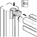 Bosch Rexroth M8 Inner Bracket Connecting Component for Strut Profile 40 mm, 45 mm, 50 mm, 60 mm Groove Size 10 mm 3842535572