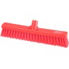 Vikan Red Push Broom with Polyethylene Terephthalate Bristles for Dry and Wet Areas 410mm Width 31794
