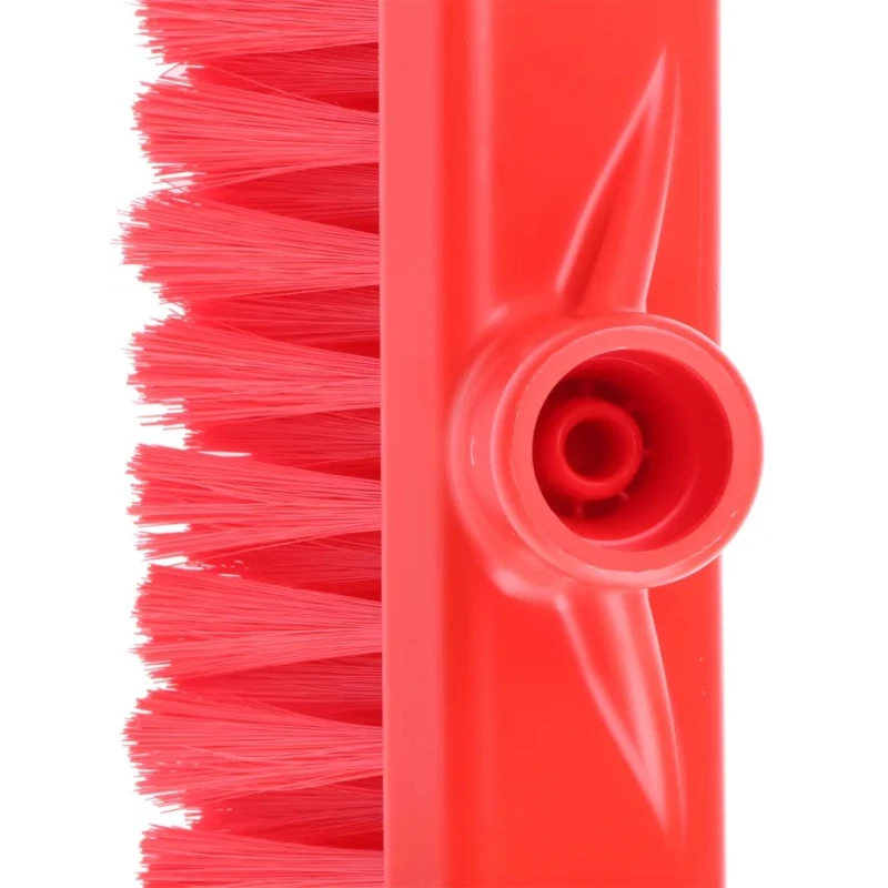 Vikan Red Push Broom with Polyethylene Terephthalate Bristles for Dry and Wet Areas 410mm Width 31794