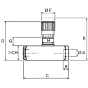 RS PRO In Line Mounting Hydraulic Flow Control Valve, Steel Body, Nitrile Rubber Seal, G Connection Thread, 1/2 in 390-7819