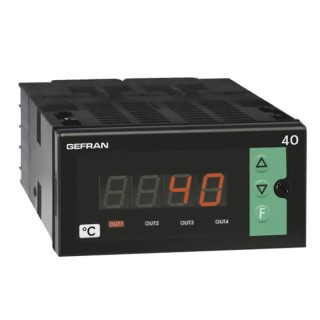 Gefran Front Panel Temperature Indicator 1 Input, 3 Output Relay 240V AC 40T96-4-00-RR00-001 (EX 40T96-4-00-RR001