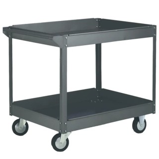 RS PRO Metal Workshop Trolley 2 Fixed + 2 Swivel Rubber Wheels 125mm 250kg Load Capacity 1015mm Platform Length 388-7096