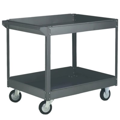 RS PRO Metal Workshop Trolley 2 Fixed + 2 Swivel Rubber Wheels 125mm 250kg Load Capacity 1015mm Platform Length 388-7096