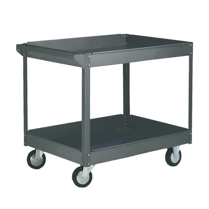 RS PRO Metal Workshop Trolley 2 Fixed + 2 Swivel Rubber Wheels 125mm 250kg Load Capacity 1015mm Platform Length 388-7096