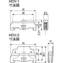 Toyogiken HDV Series End Stop Accessory for Use with DIN Rail Terminal Blocks HDV-2