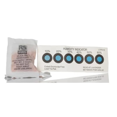 RS PRO Silica Gel Desiccant 5 g, Indicating, Reactivation Temperature 160°C 388-8437