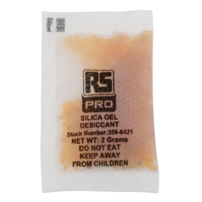 RS PRO Indicating Silica Gel Desiccant 2 g, RoHS Compliant, Moisture Absorption Indicator 388-8421