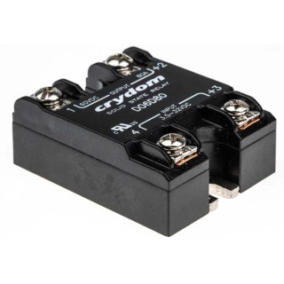 Crydom Solid State Relay Panel Mount 80 A Load 60 V dc Load 32 V Control D06D80