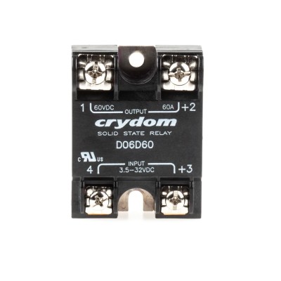 Crydom Solid State Relay, 60A Load, 60V DC Load, Panel Mount, 32V Control D06D60