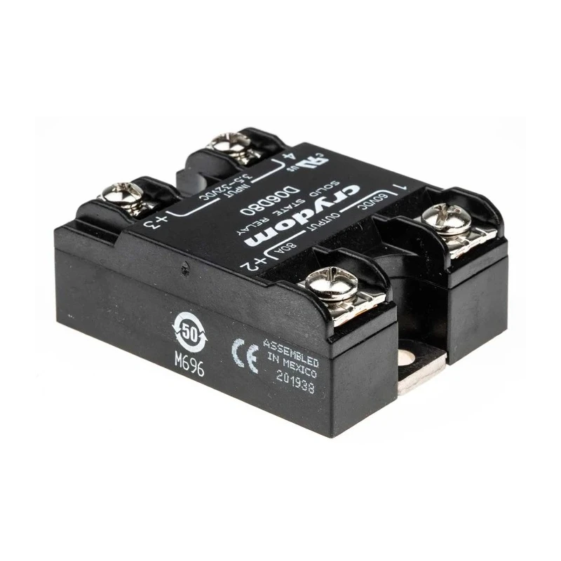 Crydom Solid State Relay Panel Mount 80 A Load 60 V dc Load 32 V Control D06D80