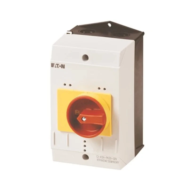 Eaton 2-Pole Surface Isolator Switch IP65, 32A, 13 kW, 1 Phase, Red Handle IP65