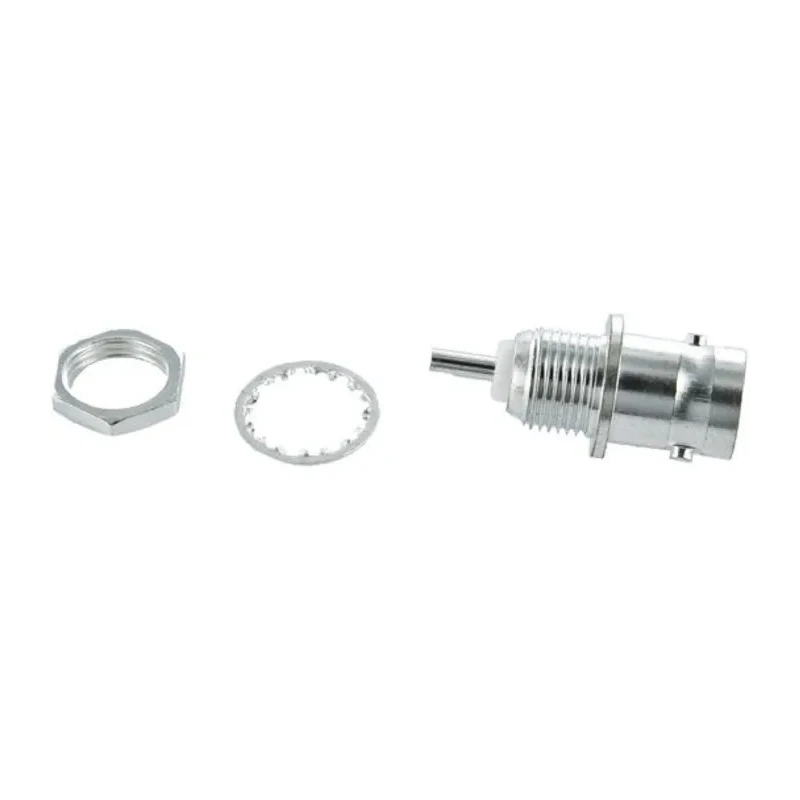 TE Connectivity Greenpar Series Coaxial Connector Panel Mount Female BNC 50 Ω Straight Body Solder 1-1337451-0
